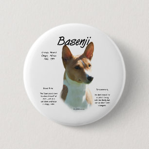 Chestnut Basenji History Design, allt om Basenji Knapp