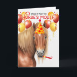 Chestnut Blonde Mane Horse Funny Birthday Kort<br><div class="desc">Oavsett om hästälskaren fyller år på kärlek,  Slår eller Haflinger-kastanjestöd,  så tittar denna underbara blonda skönhet att högerna kommer med.</div>