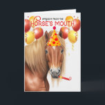 Chestnut Blonde Mane Horse Funny Birthday Kort<br><div class="desc">Oavsett om hästälskaren fyller år på kärlek,  Slår eller Haflinger-kastanjestöd,  så tittar denna underbara blonda skönhet att högerna kommer med.</div>