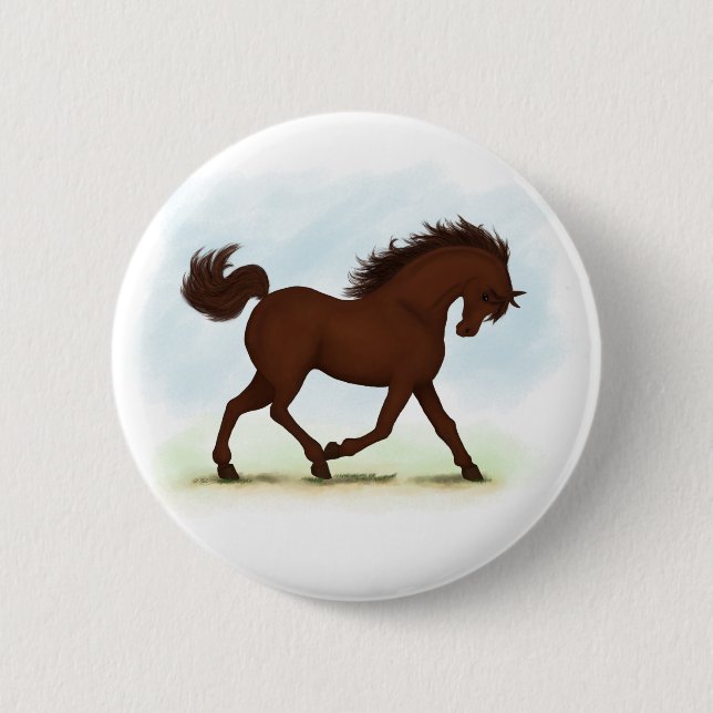 Chestnut Brown Horse Equestrian Knapp (Framsida)
