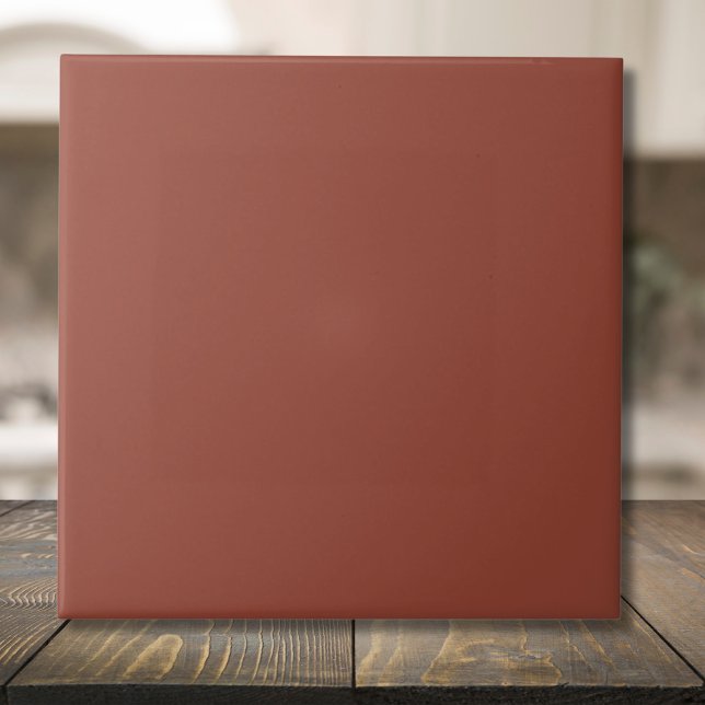Chestnut Brown Solid Färg | Klassisk Elegant Kakelplatta (Skapare uppladdad)
