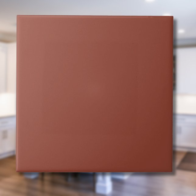 Chestnut Brown Solid Färg | Klassisk Elegant Kakelplatta (Skapare uppladdad)