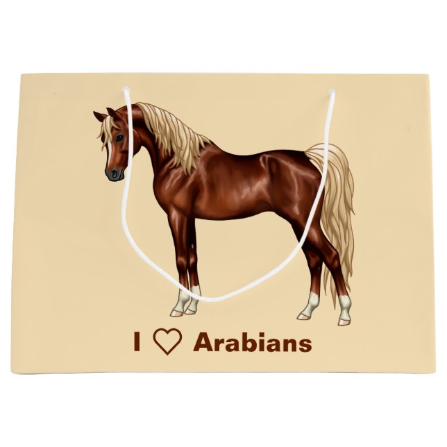 Chestnut Egyptian Arabian Horse Flaxen Mane & Svan (Framsidan)