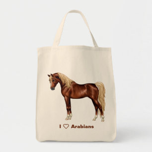 Chestnut Egyptian Arabian Horse Flaxen Mane & Svan Tygkasse