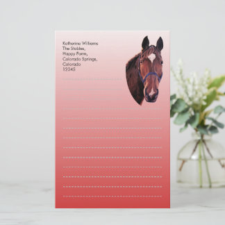 Chestnut Horse Brevpapper