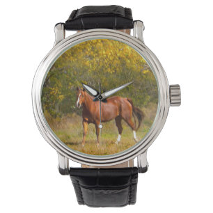Chestnut Horse in Fall Armbandsur