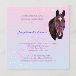 Chestnut Horse med White Star Inbjudningar