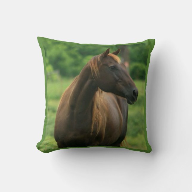 Chestnut Horse Pillow Kudde (Framsida)