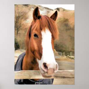 CHESTNUT HORSE POSTER