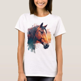 Chestnut Horse Watercolor T Shirt