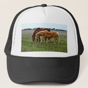 Chestnut Mare and Palomino Foal Keps