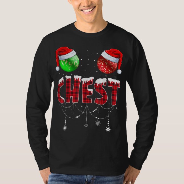 Chestnut Matching Family Funny Chest Nöt Christm T Shirt (Framsida)