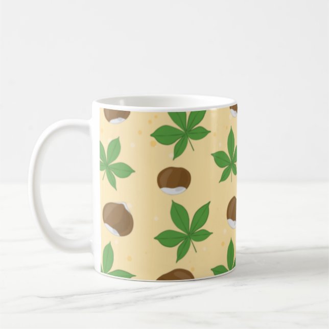 Chestnut Mönster - höstpåverkan Kaffemugg (Vänster)