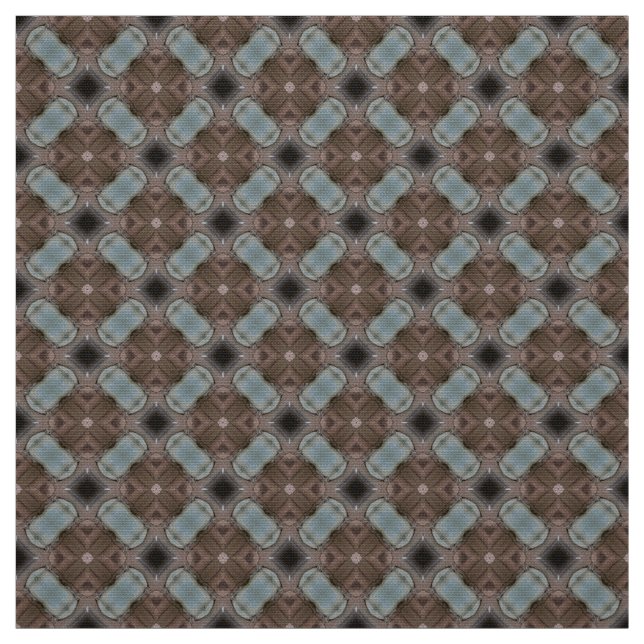 Chestnut Red and Soft Blue Upholstoppning Fabric Tyg (Provkarta)