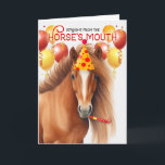 Chestnut Red Mane Horse Funny Birthday Kort<br><div class="desc">Den vackra hästen med fullavlad stil har en jordgubbsblond eller röd mane och underbara kastanjer eller jackar färgning på den här roligtens födelsedagskort för hästälskaren i ditt liv.</div>