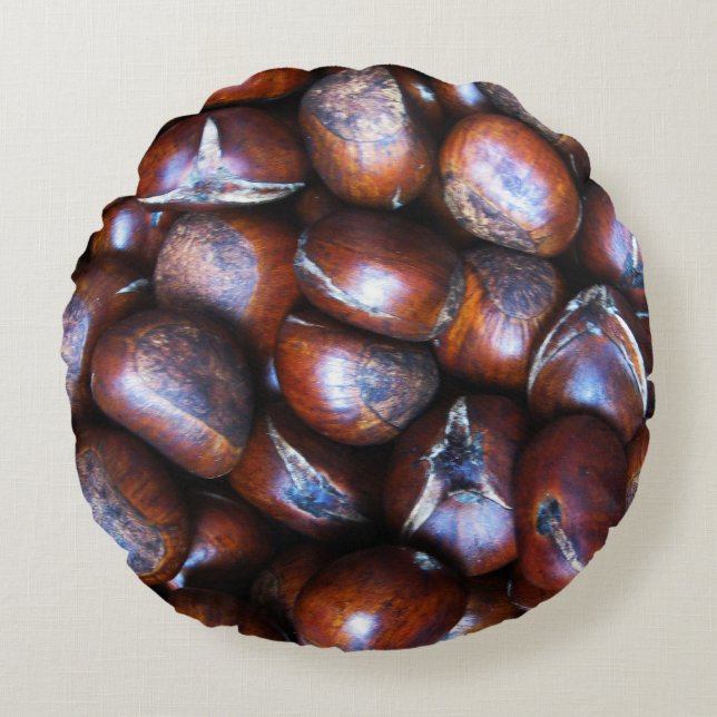 Chestnut Rund Kudde (Framsidan)