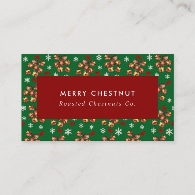 Chestnut Seller | Rostad Chestnut Vendor Visitkort (Framsida)