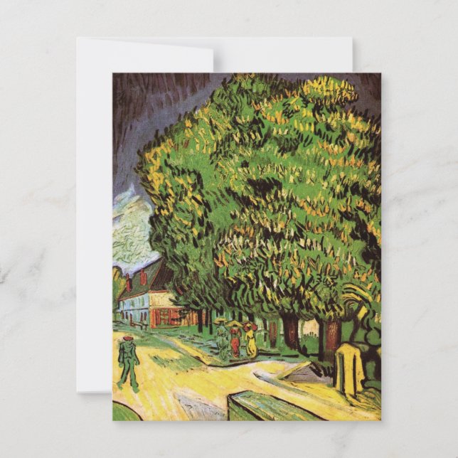 Chestnut Träd i Blommar av Vincent van Gogh (Framsida)
