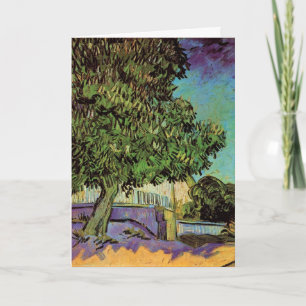 Chestnut Träd i Blommar av Vincent van Gogh Kort