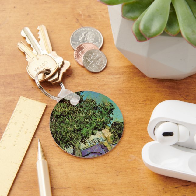 Chestnut Träd i Blommar av Vincent van Gogh Nyckelring (Skrivbord)