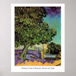 Chestnut Träd i Blommar, Vincent van Gogh. Poster