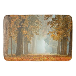 Chestnut Träd Väg i höstbältesförslutning Badrumsmatta