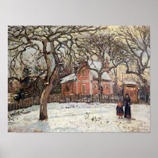 Chestnut Träd vid Louveciennes, c.1871-2 Poster (Framsidan)