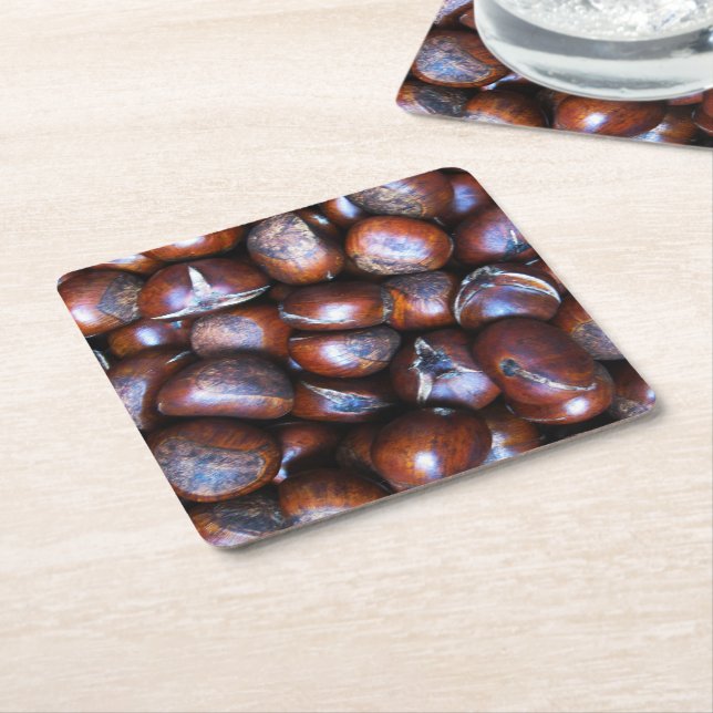 Chestnut Underlägg Papper Kvadrat (Vinklad)