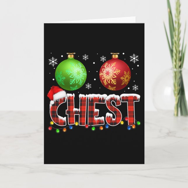 Chestnuts Fun Matching Couples Christmas Lights Nu Kort (Framsida)