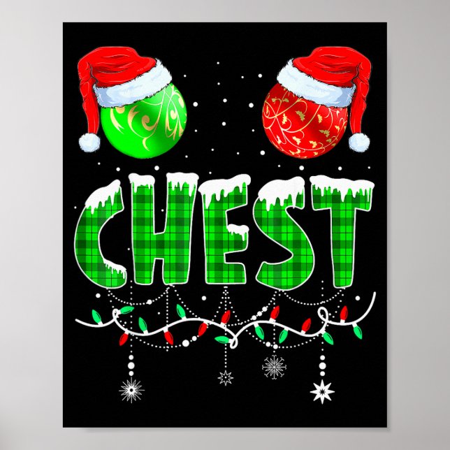 Chestnuts Matching Family Funny Chest Nuts Christm Poster (Framsidan)