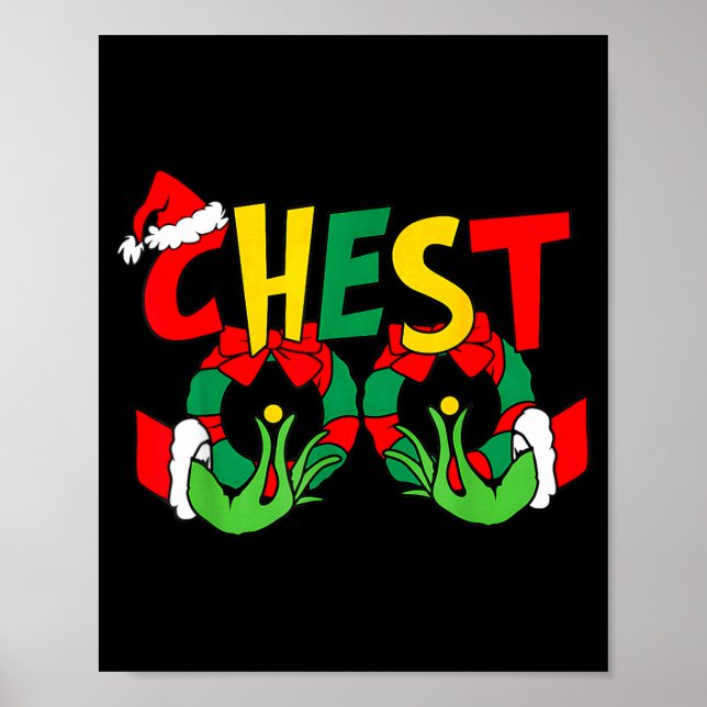 Chestnuts Matching Family Funny Chest Nuts Christm Poster (Framsidan)