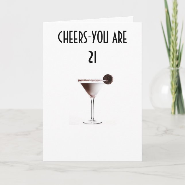 CHETER TILL DIN 21:a BIRTHDAG Kort (Framsida)