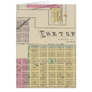 Chetopa, Dennis, Piqua, Labette City, Kansas Hälsningskort