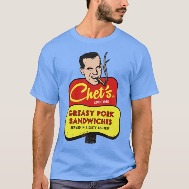 Chet's Greasy Gris Sandwiches T Shirt (Framsida)