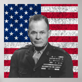 Chety Puller och American Flagga Poster
