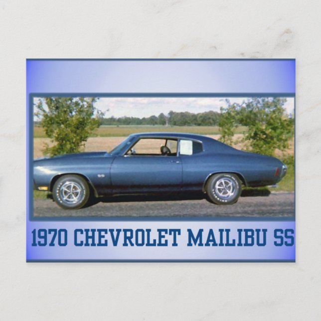 Chev toppensport 1970 vykort (Framsida)