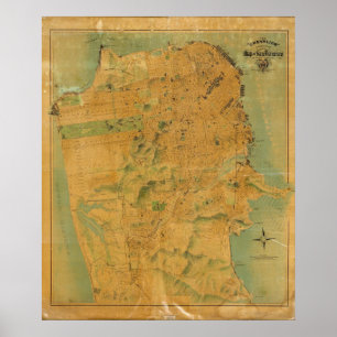 Chevalierkartan av San Francisco Poster