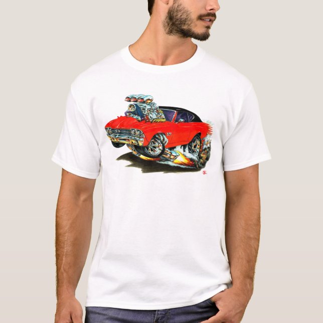 Chevelle 1968-69 röd och svart bästa bil tröja (Framsida)