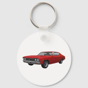 Chevelle 1968 SS: Rött fullföljande Nyckelring