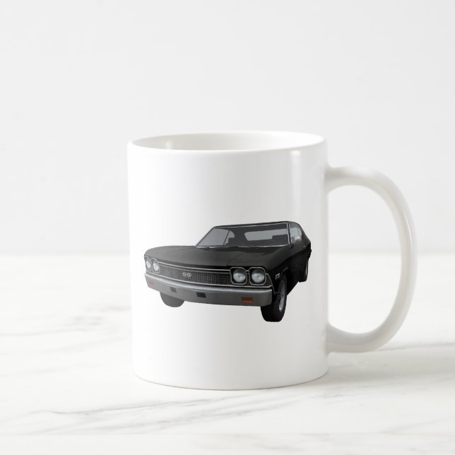 Chevelle 1968 SS: Svart fullföljande Kaffemugg (Höger)
