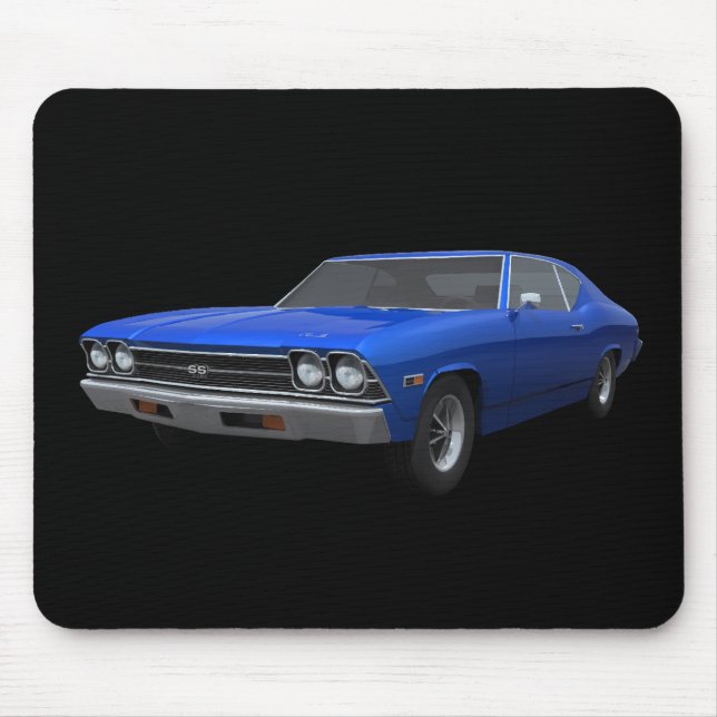 Chevelle 1969 SS: Blåttfullföljande: Mousepad Musmatta (Framsidan)