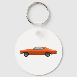 Chevelle 1969 SS: Orange fullföljande Nyckelring