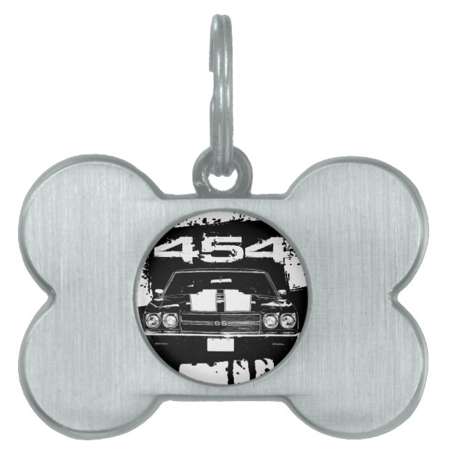 Chevelle 454 namnbricka husdjur (Framsidan)