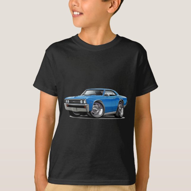 Chevelle blåttbil 1967 tee shirt (Framsida)