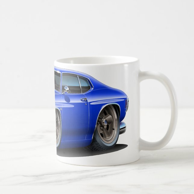 Chevelle blåvit bil 1971-72 kaffemugg (Höger)