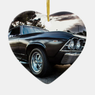Chevelle fotografi 1969 julgransprydnad keramik