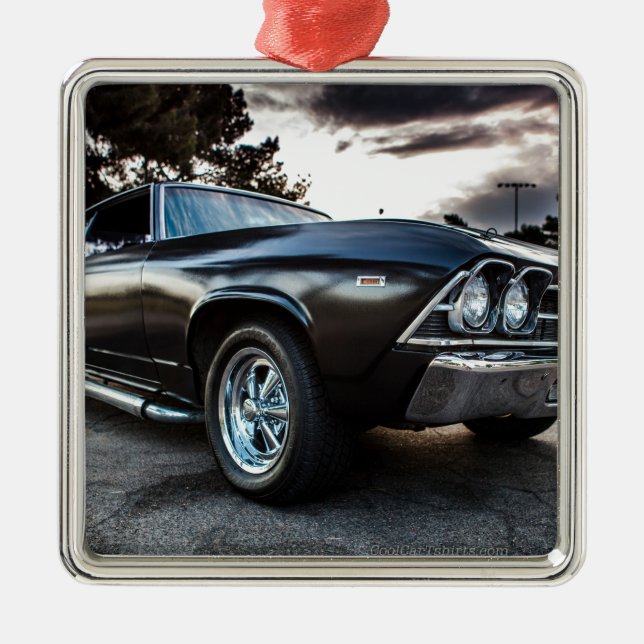 Chevelle fotografi 1969 julgransprydnad metall (Framsidan)