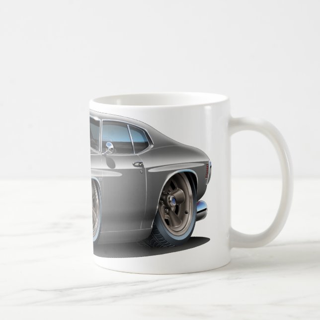 Chevelle Grå färg-Svart bil 1971-72 Kaffemugg (Höger)