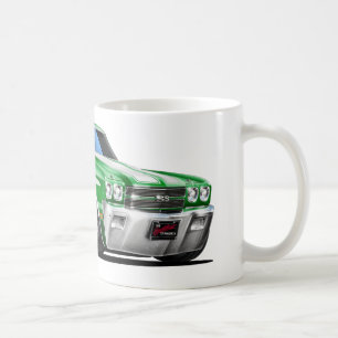 Chevelle Grönt-Vit bil 1970 Kaffemugg