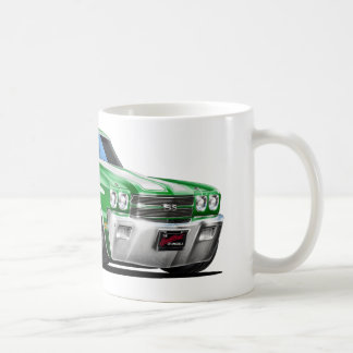 Chevelle Grönt-Vit bil 1970 Kaffemugg